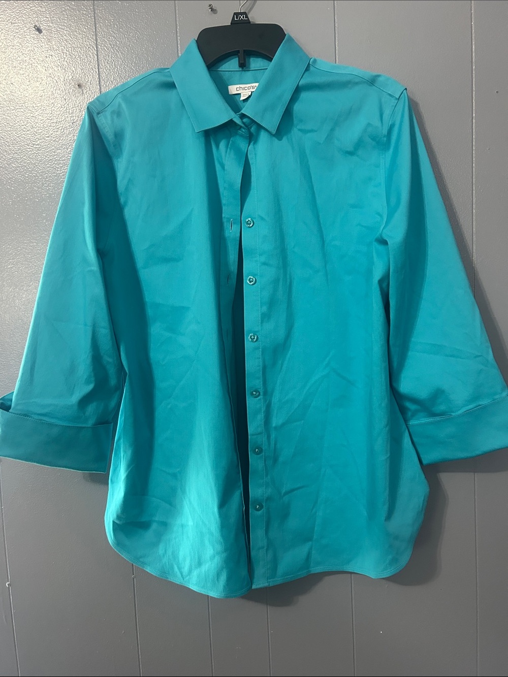 Chico's Teal Button-Down Shirt